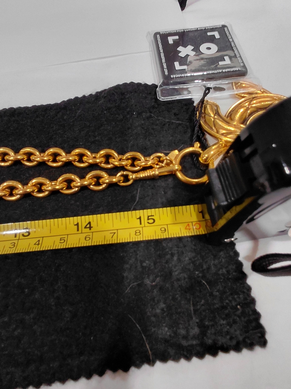 Classic Gold Plated Chanel Interlocking CC Matelasse Quilted Pendant Neclace!๐ - Picture 9 of 14